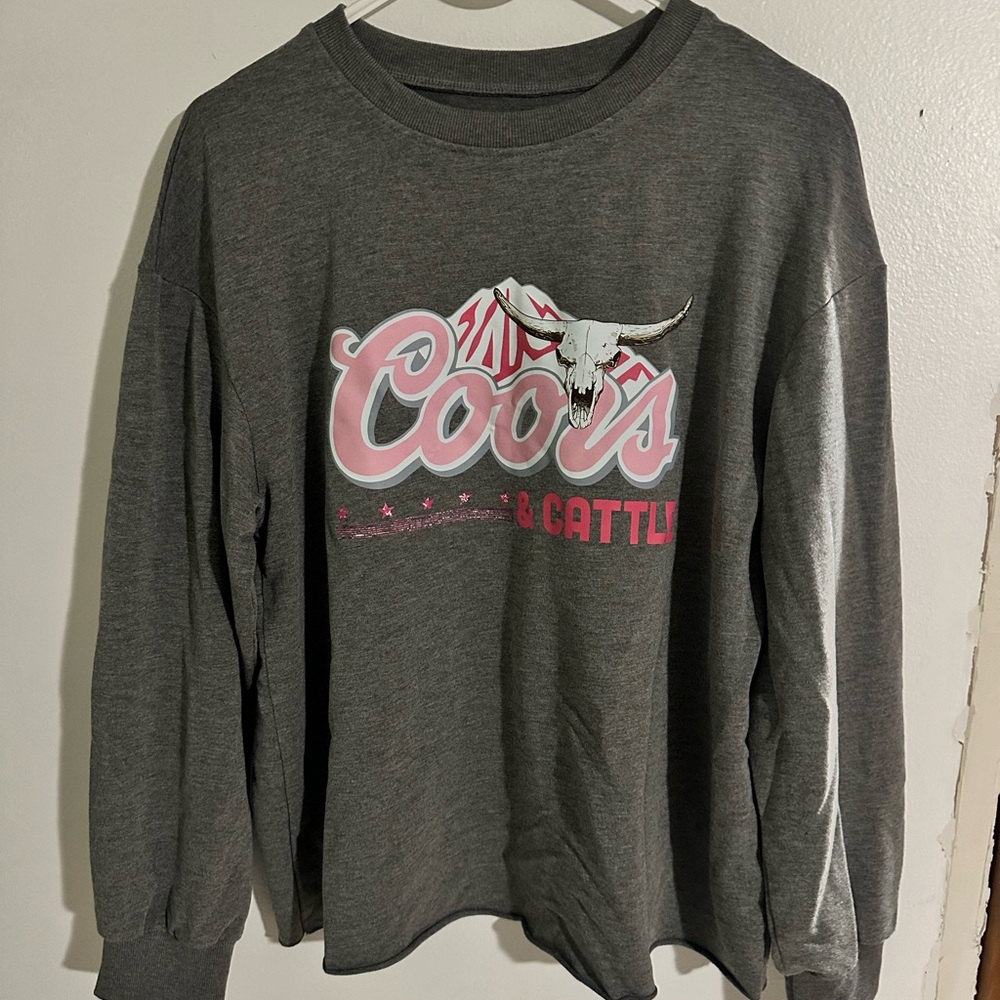 Coors Gray Long Sleeve Sweatshirt